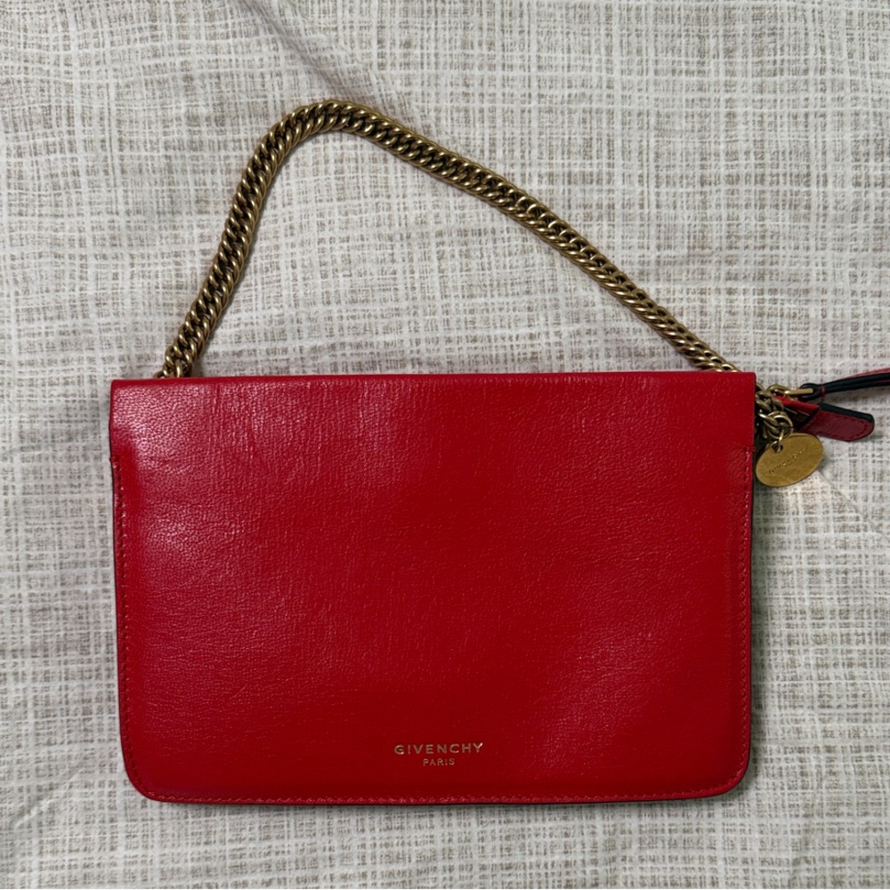 Givenchy Red Leather Top Handle Bag